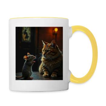 Didimaus69 - Tasse zweifarbig - Weiß/Gelb - Rechts