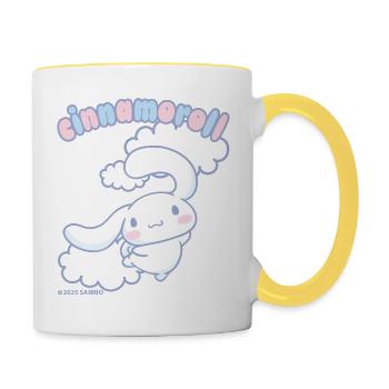 Cinnamoroll Jumping Between The Clouds - Contrasting Mug - white/yellow - Right