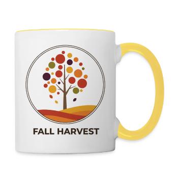 Cozy Autumn Vibes - Contrasting Mug - white/yellow - Right