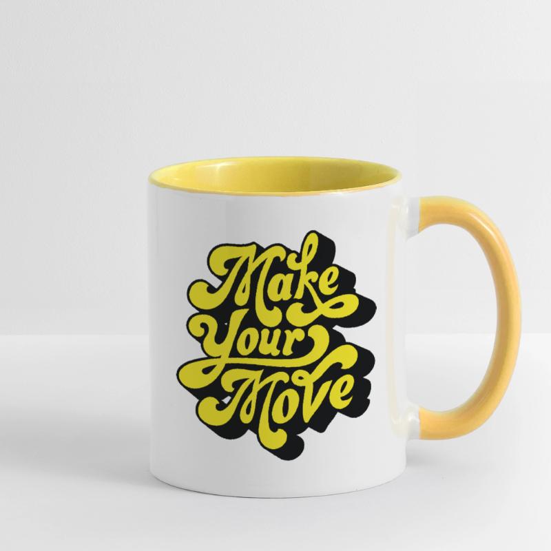 Make Your Move – Neon Script Contrasting Mug