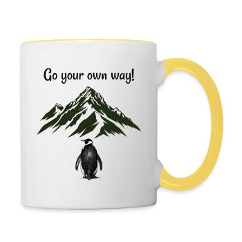 Va à ta façon ! - Mug contrasté - blanc/jaune - Droite