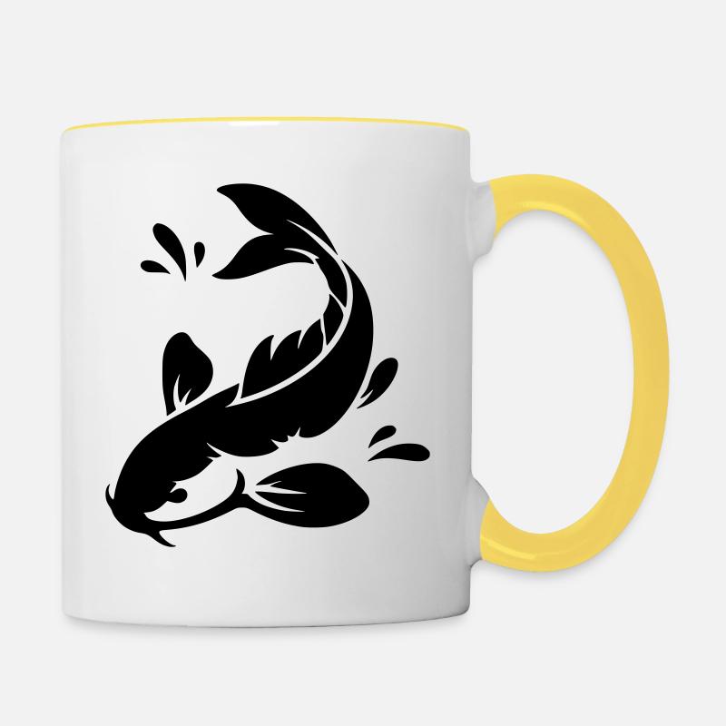 Koi - Mug contrasté - blanc/jaune
