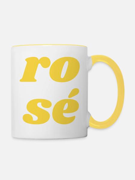 ro sé - Tasse zweifarbig - Weiß/Gelb