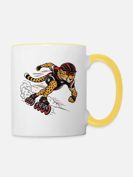 Speedskating Gepard Highspeed Inline - Tasse zweifarbig - Weiß/Gelb