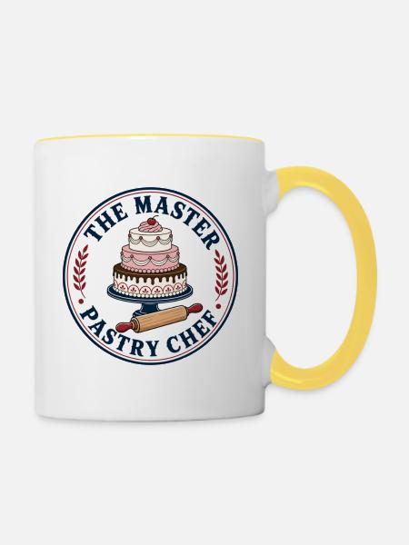 Konditor Konditorin - Tasse zweifarbig - Weiß/Gelb