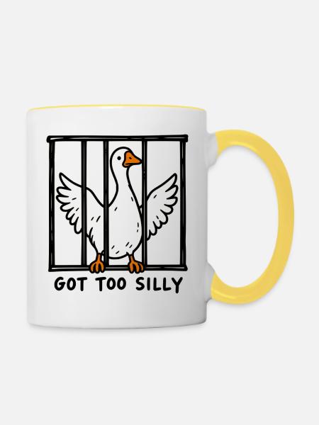 Alberne Gans - Tasse zweifarbig - Weiß/Gelb