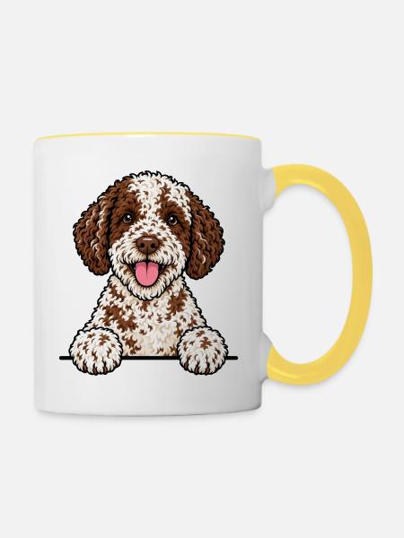 Lagotto Romagnolo - Tasse zweifarbig - Weiß/Gelb