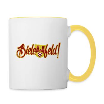 Bielefeld - Tasse zweifarbig - Weiß/Gelb - Rechts