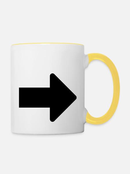 arrow - Tasse zweifarbig - Weiß/Gelb