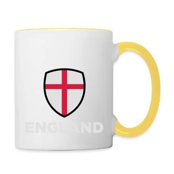 National Flag Of England - Contrasting Mug - white/yellow - Right
