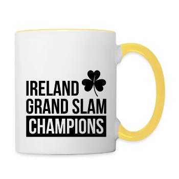 Ireland Rugby Grand Slam Champions - Contrasting Mug - white/yellow - Right
