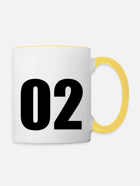 02 - Tasse zweifarbig - Weiß/Gelb