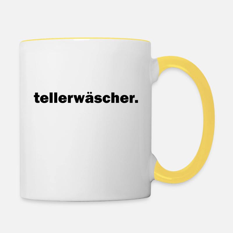 rags - Contrasting Mug - white/yellow
