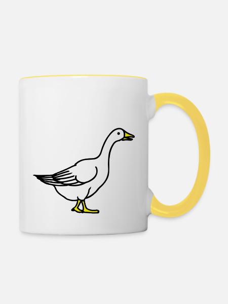 goose - Tasse zweifarbig - Weiß/Gelb
