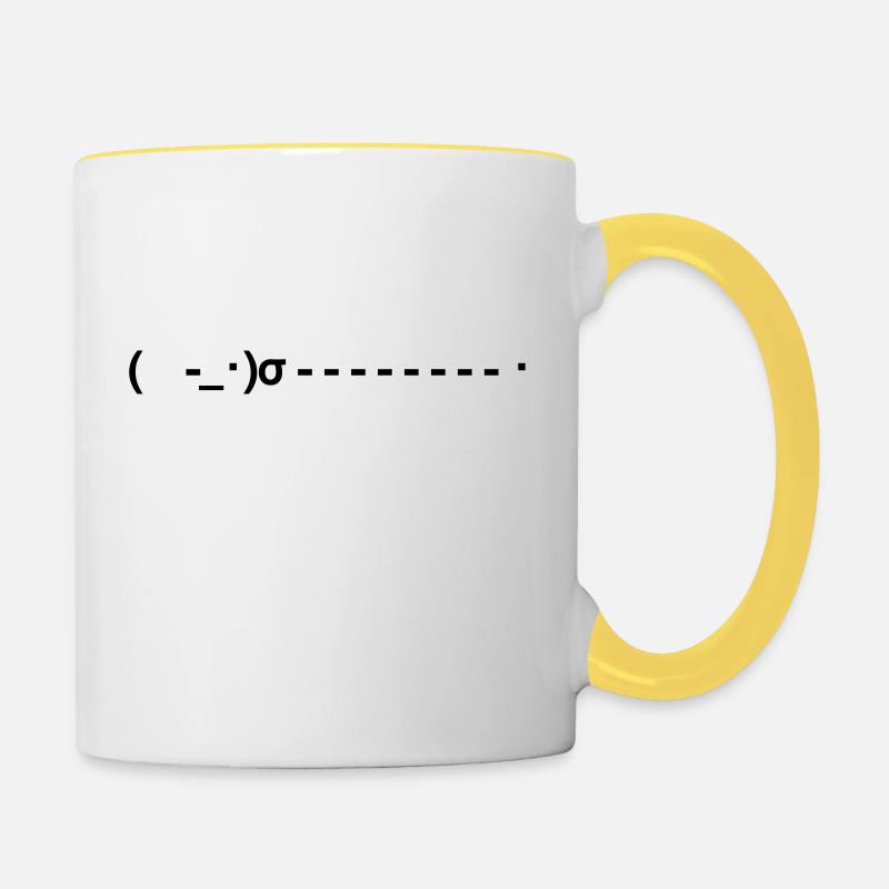 Pew Pew! - Mug contrasté - blanc/jaune