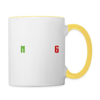1N23456 You wouldn’t understand Motorcycle gears - Contrasting Mug - white/yellow - Right