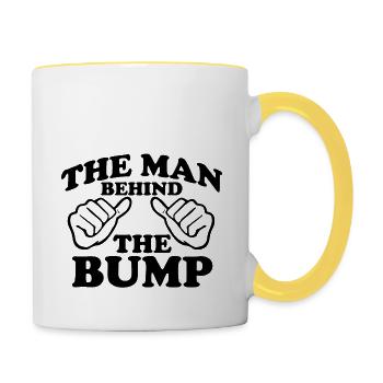 The man behind the bump - Contrasting Mug - white/yellow - Right