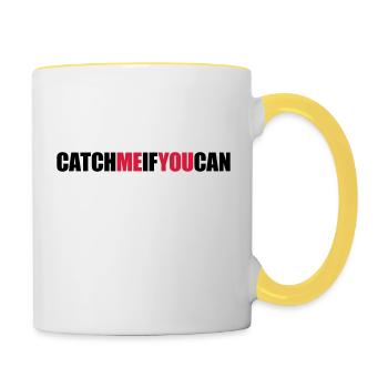 Fast Catch Me - Contrasting Mug - white/yellow - Right
