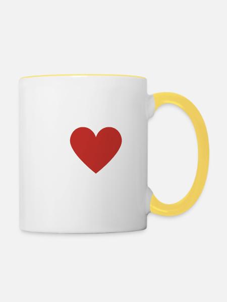 I Love My Cats - Tasse zweifarbig - Weiß/Gelb