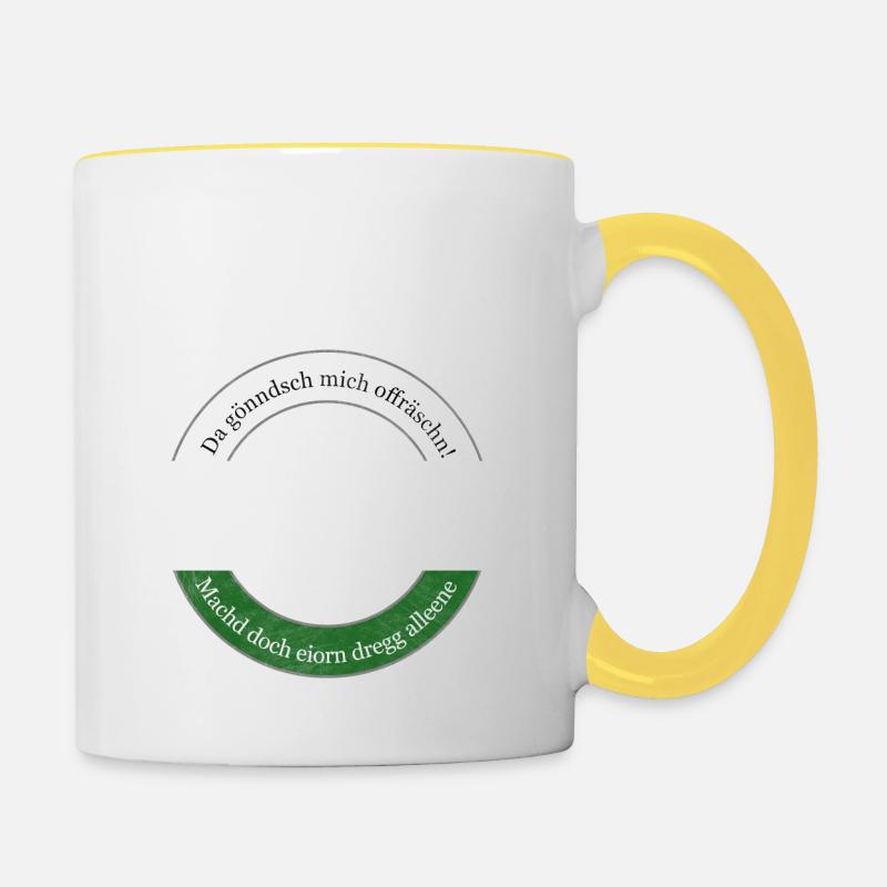 Orschwerbleede - Tasse zweifarbig - Weiß/Gelb