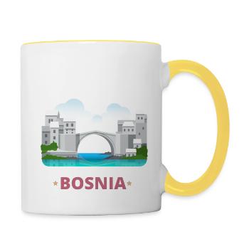 Bosnia - Contrasting Mug - white/yellow - Right