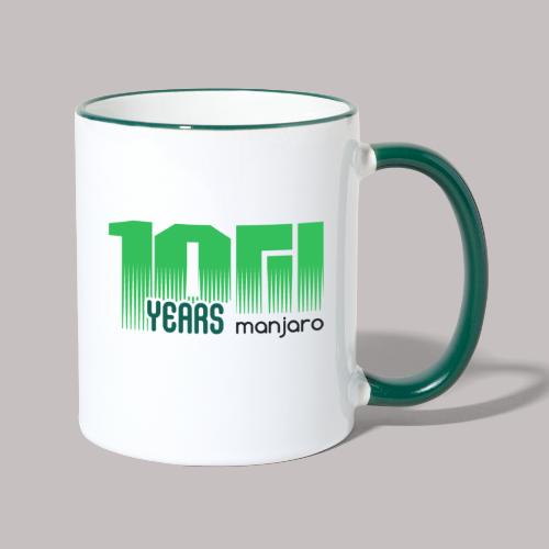 10 years Manjaro dark - Contrasting Mug