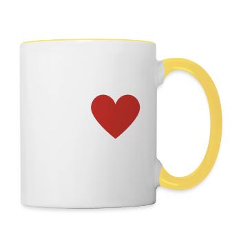 I Love Gaming - Contrasting Mug - white/yellow - Right