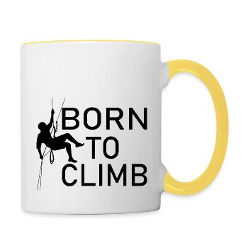 Bouldering Climbing Climbing - Contrasting Mug - white/yellow - Right