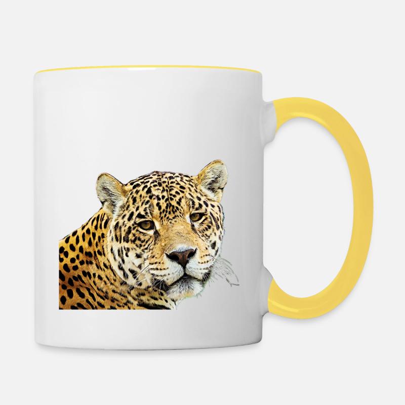 jaguar - Mug contrasté - blanc/jaune