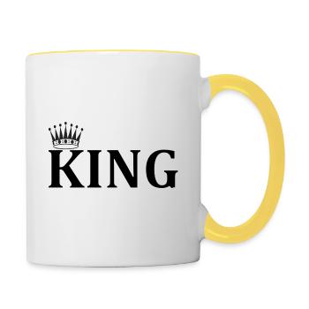 ROI - Mug contrasté - blanc/jaune - Droite