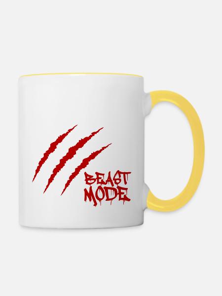 Scars Beast - Tasse zweifarbig - Weiß/Gelb