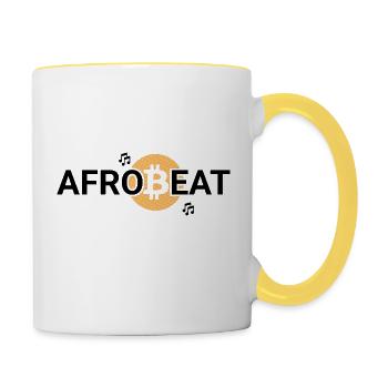 Afrobeat - Tasse zweifarbig - Weiß/Gelb - Rechts