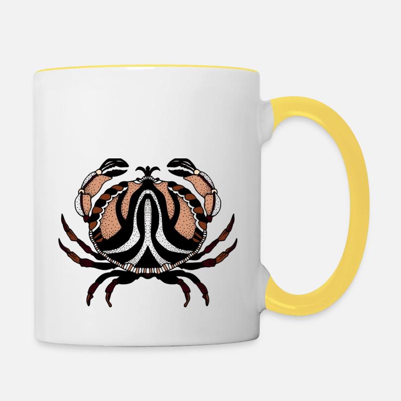 Crabe - Mug contrasté - blanc/jaune