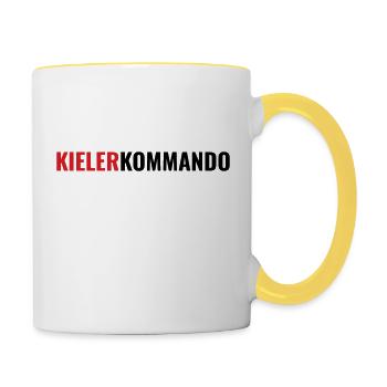 KielerKommando - Tasse zweifarbig - Weiß/Gelb - Rechts