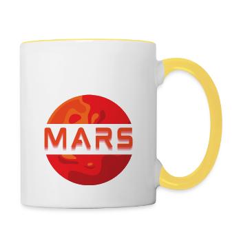 Mission MARS! - Contrasting Mug - white/yellow - Right