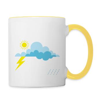Weather Nerd Meteorology Meteorologist - Contrasting Mug - white/yellow - Right