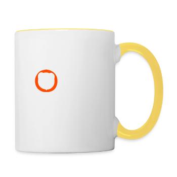 Letzte Generation - Design 3 - Tasse zweifarbig - Weiß/Gelb - Rechts
