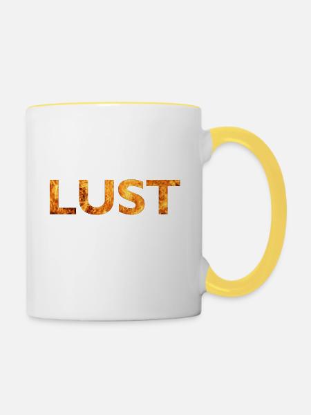 Lust - Tasse zweifarbig - Weiß/Gelb