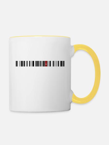 Van - Tasse zweifarbig - Weiß/Gelb