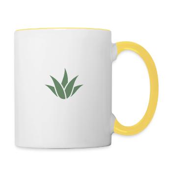 Aloe You Vera Much - Mug contrasté - blanc/jaune - Droite