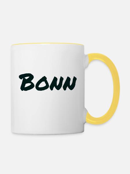 Bonn - Tasse zweifarbig - Weiß/Gelb