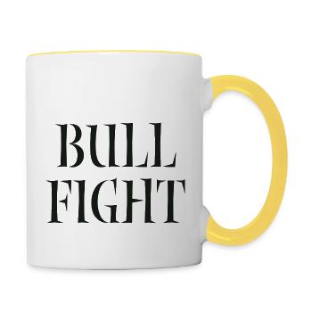 Bull Fight - Tasse zweifarbig - Weiß/Gelb - Rechts