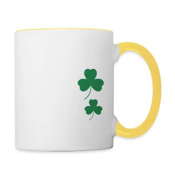 Little Miss Shenanigans St Patricks Day Kids Girls - Contrasting Mug - white/yellow - Right