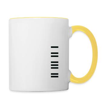 Pianiste Et Musicien Dictons Amusants Piano - Mug contrasté - blanc/jaune - Droite