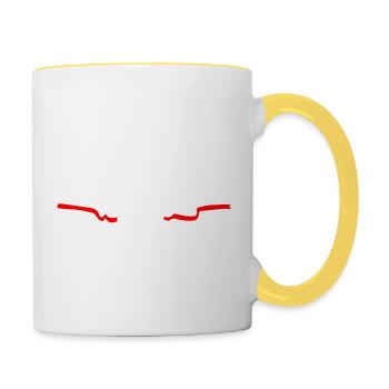 Triathlon Swim Bike Run Marathon - Contrasting Mug - white/yellow - Right
