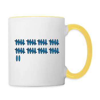 Résultat de la feuille de pointage 42 - Mug contrasté - blanc/jaune - Droite
