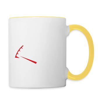 Mama Papa Baby sortiert - Tasse zweifarbig - Weiß/Gelb - Rechts