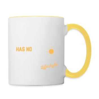 ADVENTURE HAS NO LIMIT 2 - Contrasting Mug - white/yellow - Right