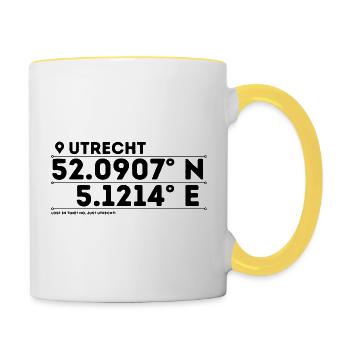 Utrecht: Historic Canals & Towering Dom - Contrasting Mug - white/yellow - Right