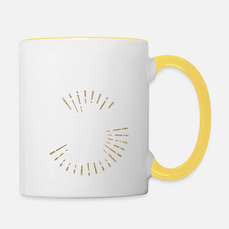 Drôme 26 - Mug contrasté - blanc/jaune